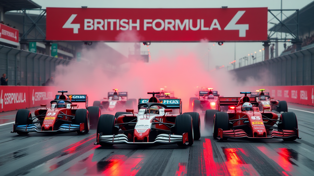 Komplettes Chaos in britischer Formel 4: Start geht völlig in die Hose