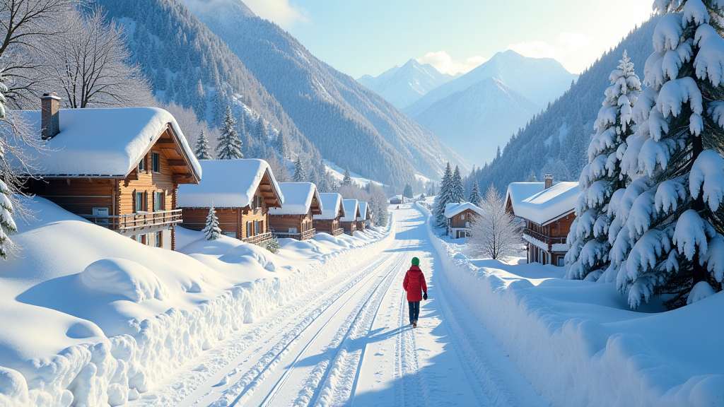 Winterliche Woche in Österreich und der Schweiz mit Schnee bis in die Täler