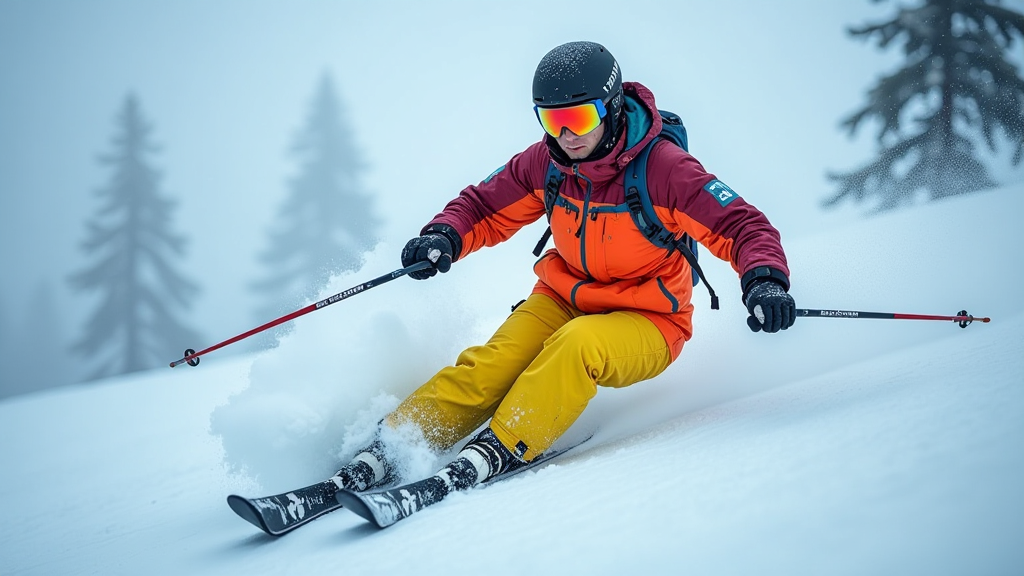 Gute Sicht beim Skifahren trotz schlechtem Wetter