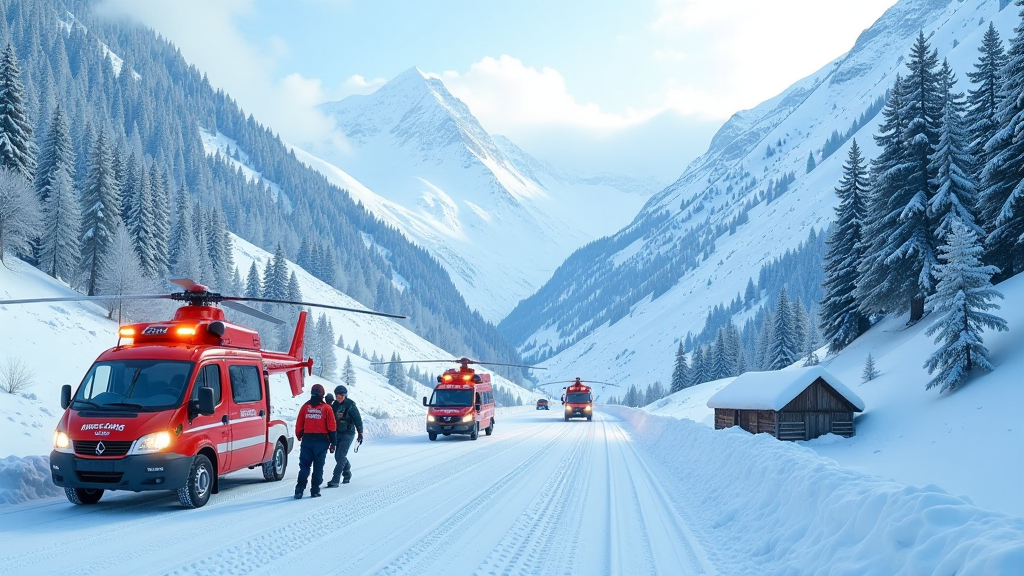 Italienisches Tal nach Schneefall und Lawinengefahr evakuiert