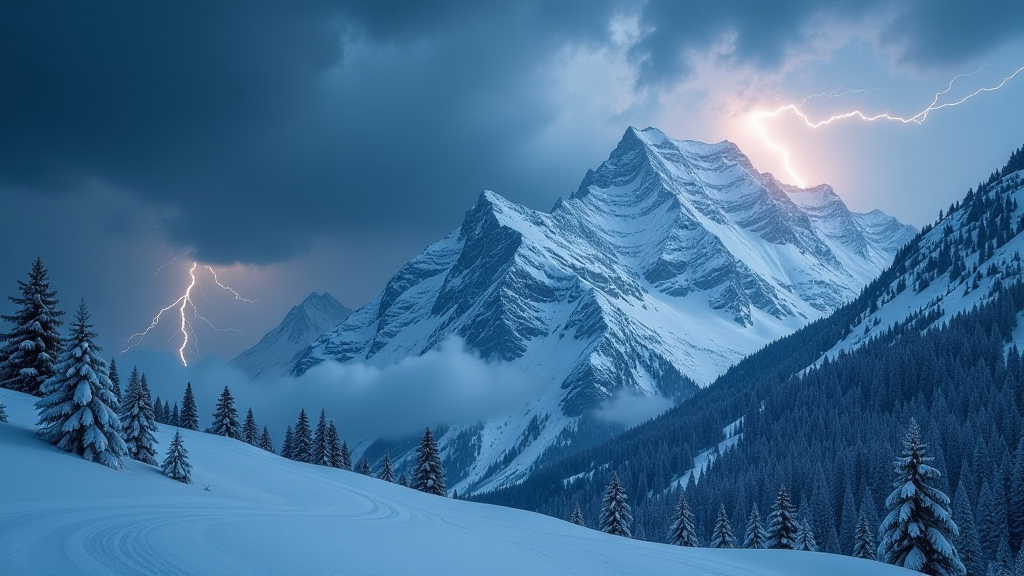 Bergwetter: Sturm und eine schöne dichte Schneedecke