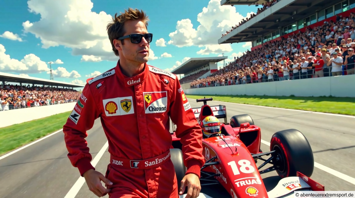 Brad Pitt und Martin Brundle im Formel 1 Abenteuer: Hollywood trifft Rennsport Brad Pitt und Martin Brundle im Formel 1 Abenteuer: Hollywood trifft Rennsport